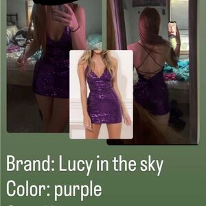 Lucy in the Sky Violet Sequin Dress